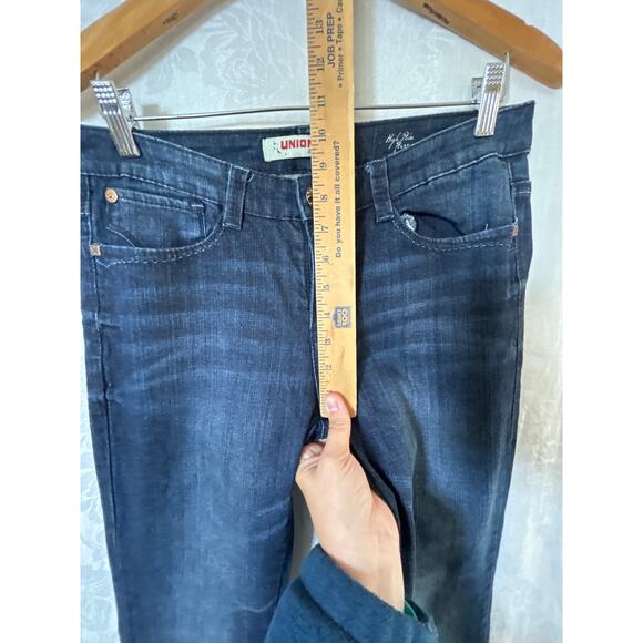 Vintage Union Bay Jeans 7 High Rise Flare Blue Denim Stretch Y2K - Picture 6 of 13
